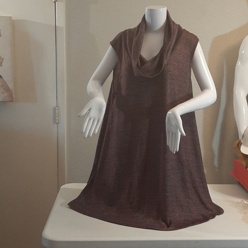 Curve Revolution Sleeveless Cowl Neck Tunic Dress